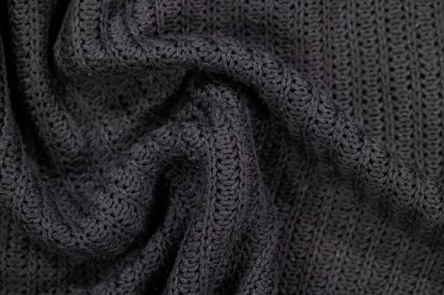 a close up of a gray knitted fabric