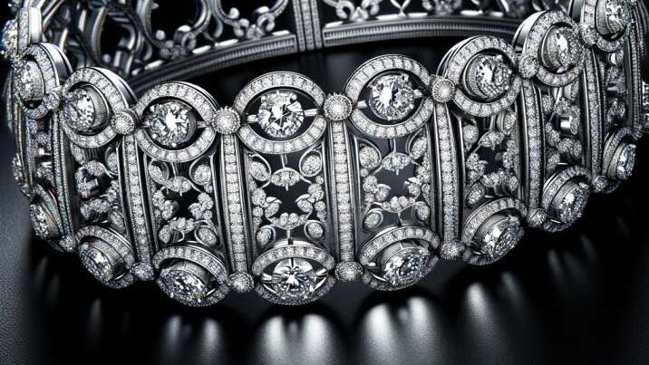 An intricate permanent tennis bracelet