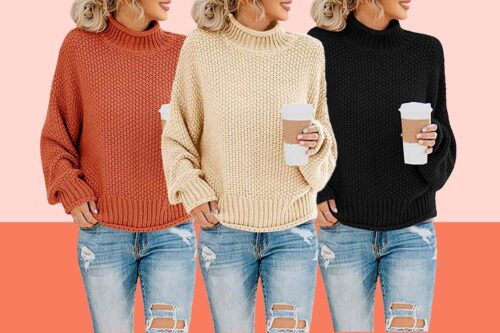 Cozy Turtlenecks Knit Sweater